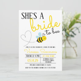 Cute Gult Bride to Bee Möhippa Inbjudningar