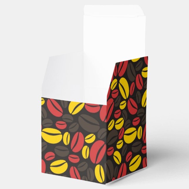 Cute Gult Brown och Red Coffee Bean Presentaskar (Öppnad)