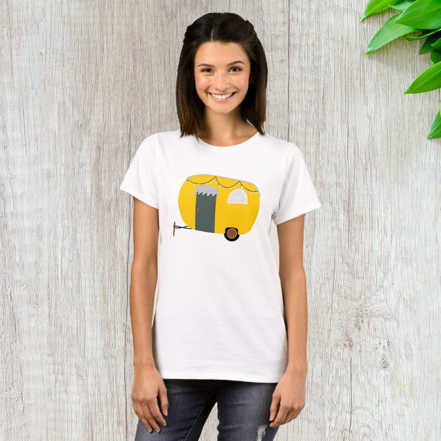 Cute Gult Caravan T Shirt (Skapare uppladdad)