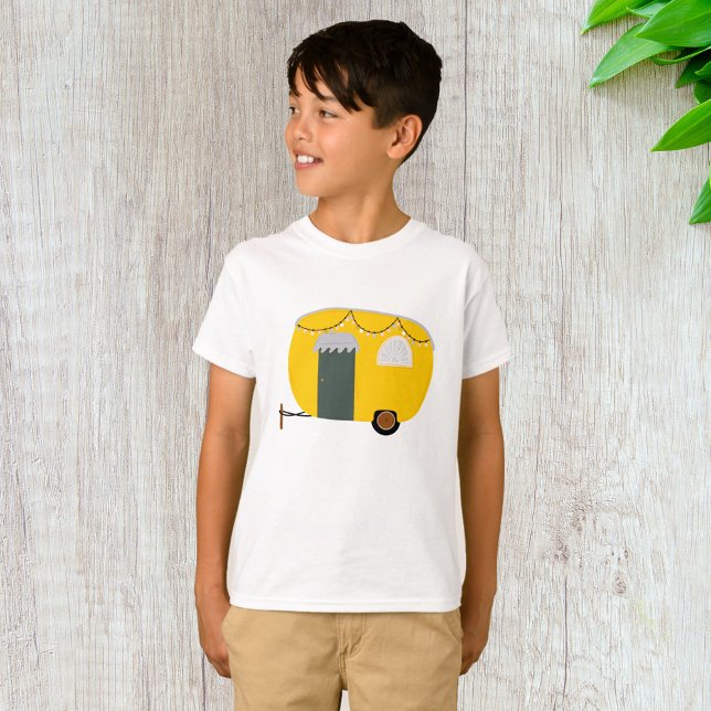Cute Gult Caravan T Shirt (Skapare uppladdad)