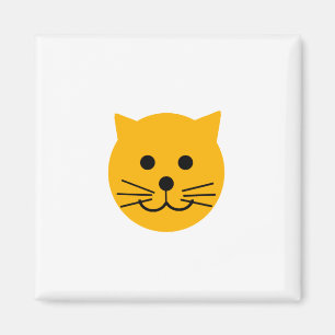 Cute gult cat magnet