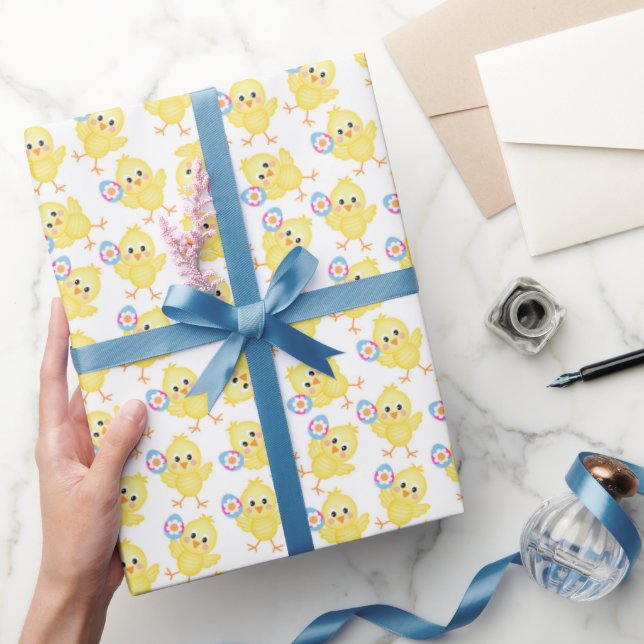 Cute Gult Chick Mönster | Papper inkapsling av Pås Presentpapper (Gifting)