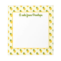 Cute Gult Citrus Fruit Mönster med Namn