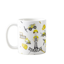 Cute Gult Construction Lastbil Dump Mönster