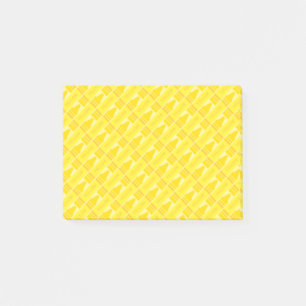 Cute Gult Crayon Artsy Mönster Post-it Block