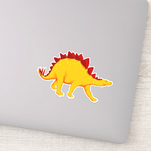 Cute gult dinosaur back to school art klistermärken