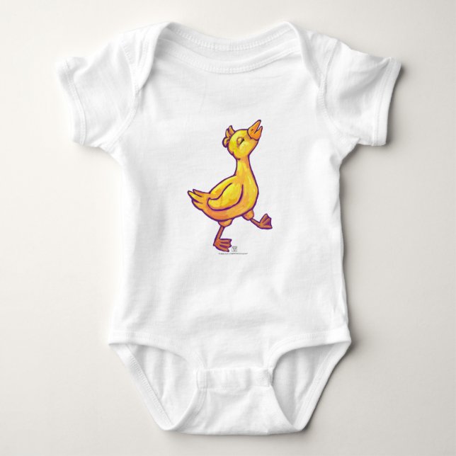 Cute Gult Duckling Infant Creeper Tee Shirt (Framsida)
