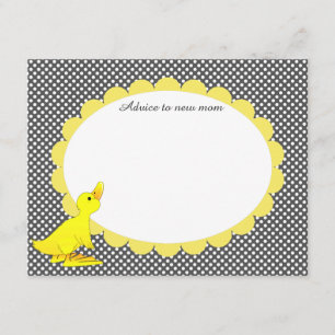 Cute Gult Ducky Baby Shower Adapter Inbjudningar