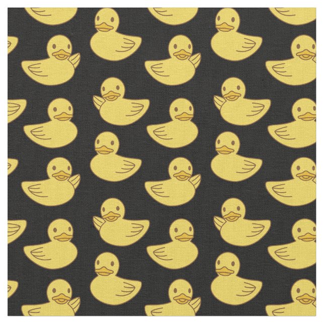 Cute Gult Ducky Rubber Ankor Tyg (Närbild)