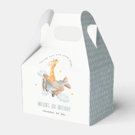 Cute Gult Flygplan Giraffe Himlar Star Barns födel Presentaskar