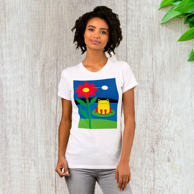 Cute Gult Frog Womens T-Shirt (Skapare uppladdad)