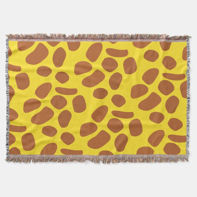 Cute gult giraffe skin mönster filt (Framsidan)