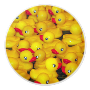 Cute gult gummiankor mönster knopp