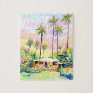 Cute Gult Kauai Cottage Pussel