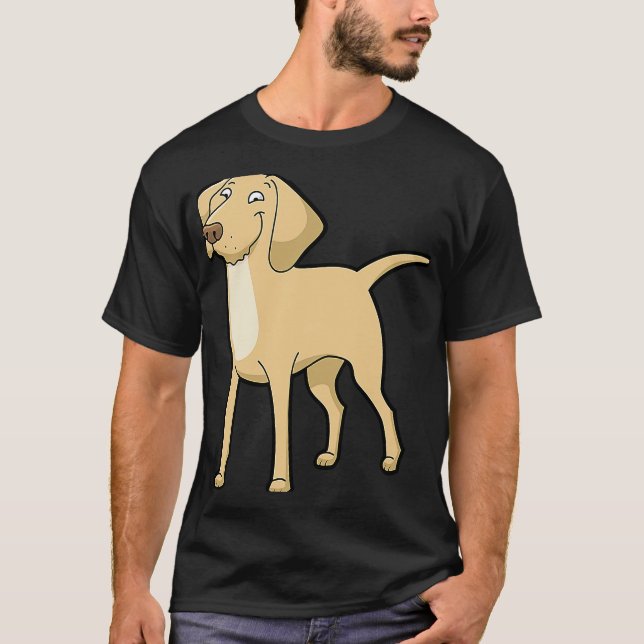 Cute Gult Labrador Golden Retriever Hund T Shirt (Framsida)