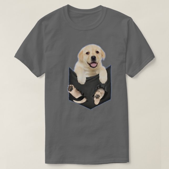 Cute Gult Labrador Retriever ger Gul lab in T Shirt (Design framsida)