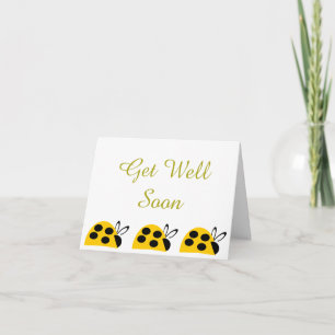 Cute Gult Ladybug Hämta snart Kort