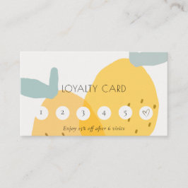 Cute Gult Lemon Fruktig Citrus 6 Slår lojalitet Visitkort