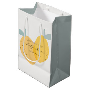Cute Gult Lemon Fruktig Citrus Baby Shower Round