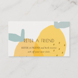 Cute Gult Lemon Fruktig Citrus Refa a Friend Visitkort