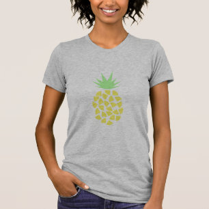 Cute Gult & Lime Green Tropical Pineapple  T Shirt