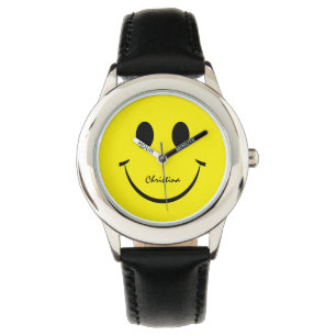 Cute Gult Lycklig Kids Watch Ansikte Kids Watch Armbandsur