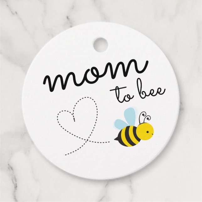 Cute Gult Mamma to be Gåvor Etiketter (Framsida)