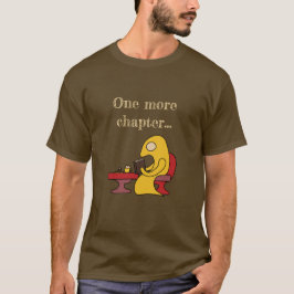 Cute gult monster som läser i ett café t shirt