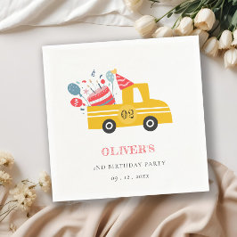 Cute Gult oavsett ålder för Födelsedagsfesten Kaka Pappersservett