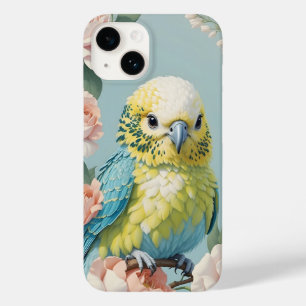 Cute Gult och Blue Baby Budgie Parakeet Bird
