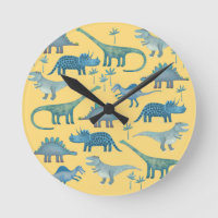 Cute Gult och Blue Dinosaurs