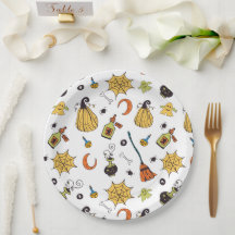 Cute Gult och Grönt Boo Halloween