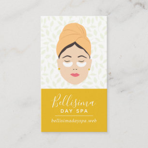 Cute Gult Öga Mask Dam Spa Professionell Visitkort
