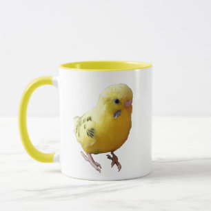 Cute Gult Parakeet Friendly Pet Bird Photographic Mugg