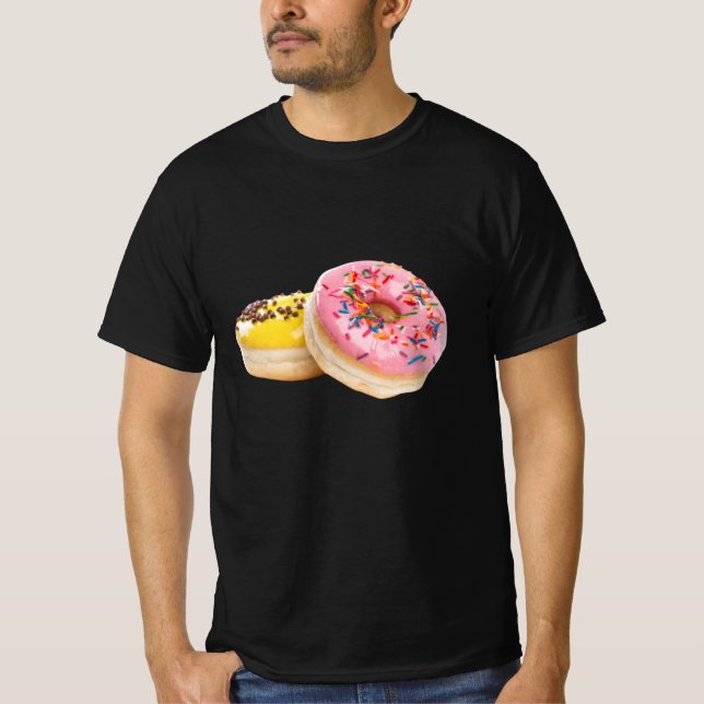 Cute Gult Rosa - Rosy Donut Stack T Shirt (Framsida)