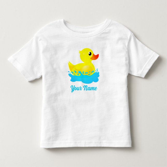 Cute Gult Rubber Anka sjunger om T Shirt (Framsida)