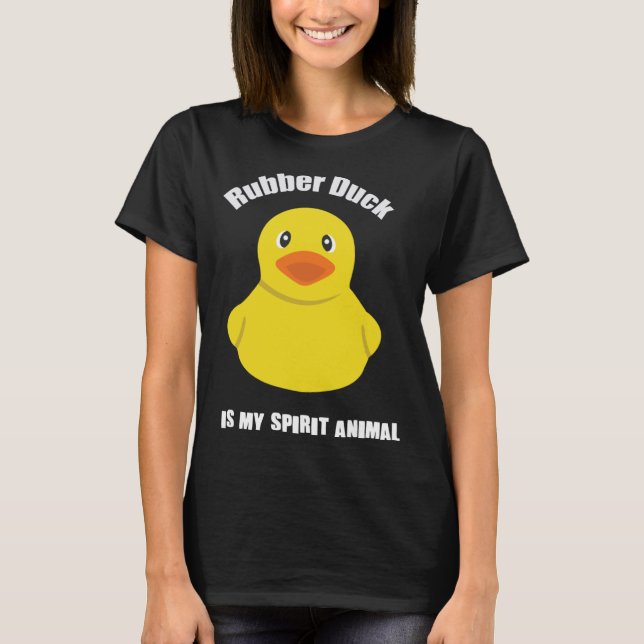 Cute Gult Rubber Anka Spirit Animal T Shirt (Framsida)