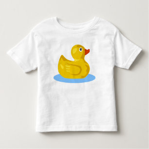 Cute Gult Rubber Ducky Tecknad Anka Swimming Tee