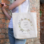 Cute Gult Rustik Meadow Blommigt Utandning Bröllop Tygkasse<br><div class="desc">Om du behöver ytterligare anpassningar kan du kontakta mig på yellowfebstudio@gmail.com.</div>