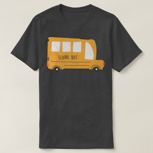 Cute Gult School Buss 1 T Shirt (Design framsida)