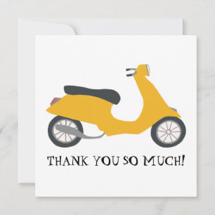 Cute Gult Scooter - tack för att du har ANPASSAT I