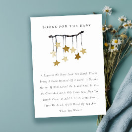 Cute Gult Star Mobile Bokar for Baby Shower Tilläggskort