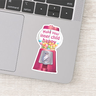 Cute Gumball Maskin Inner Child Quote Klistermärken
