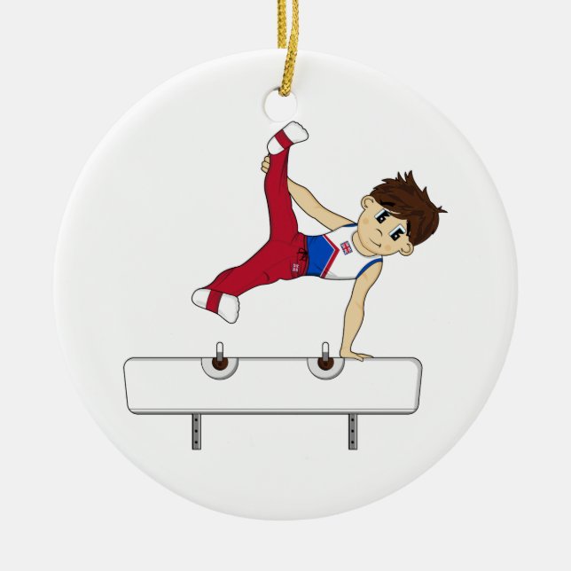 Cute Gymnast on Horse Ornament (Framsidan)
