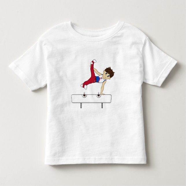 Cute Gymnast on Pommel Horse Tee (Framsida)