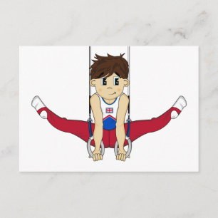 Cute Gymnast på Ringar OSA kort