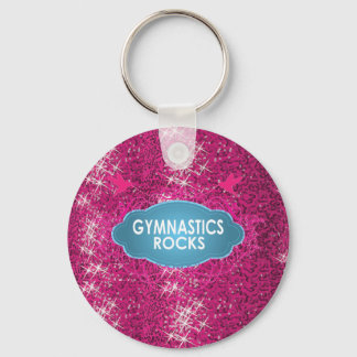 Cute Gymnastic Sten Rosa GNISTRA Keychain Nyckelring