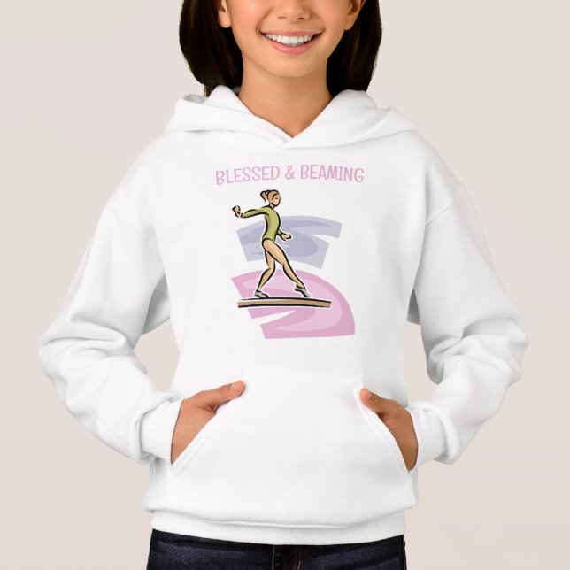 Cute Gymnastics Girl Bland Beaming T Shirt (Framsida)