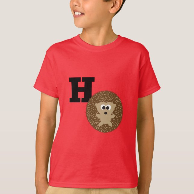 Cute H är för Hedgehog T-shirt (Framsida)