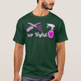 Cute Hair Stylist Sissors Hairdresser Girl T Shirt